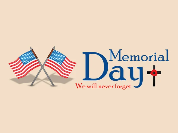 Ilustración Usa Memorial Day Background — Archivo Imágenes Vectoriales