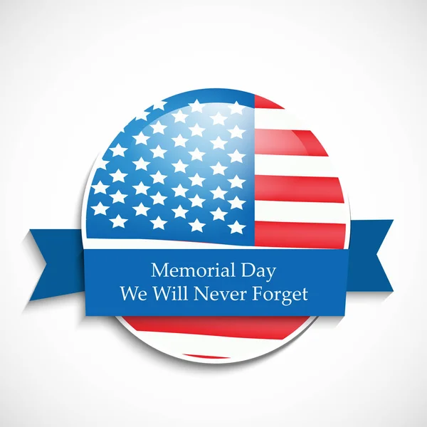 Ilustración Usa Memorial Day Background — Vector de stock