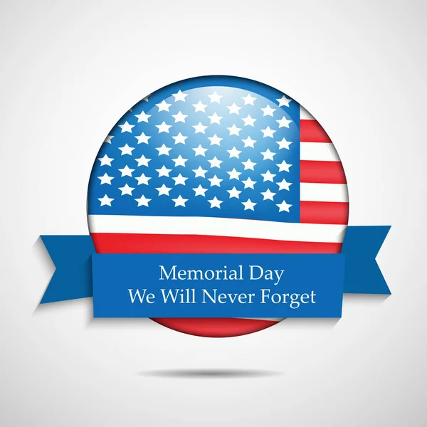 Illustratie Van Usa Memorial Day Achtergrond — Stockvector