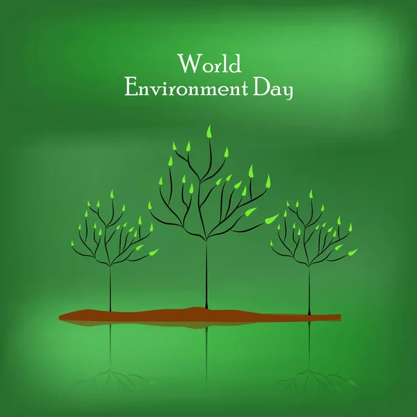 Illustration of background for World Environment Day — Stock Vector