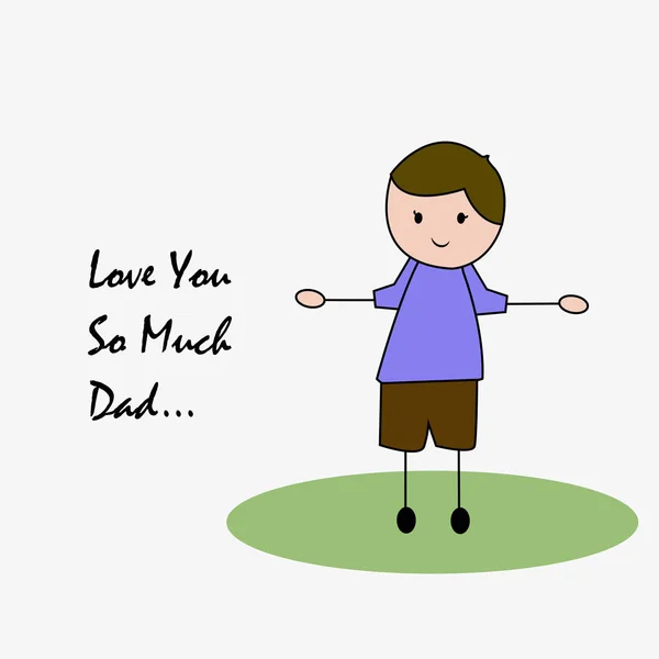 Illusztráció, a háttér az Apák napja — Stock Vector
