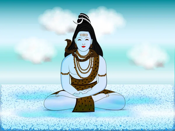 Εικονογράφηση της Ganga Dussehra, που γιορτάζεται το μήνα Ιούνιο, που ονομάζεται ως Jyeshtha σύμφωνα με το ινδουιστικό ημερολόγιο, φόντο. — Διανυσματικό Αρχείο