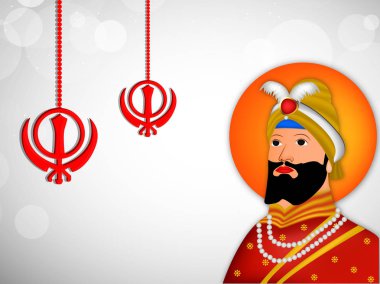 Festivalin Sih Guru Gobind Singh Jayanti arka plan öğeleri gösteren resim