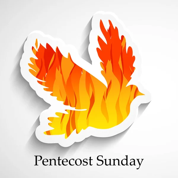 Ilustração Pentecostes Fundo Domingo — Vetor de Stock