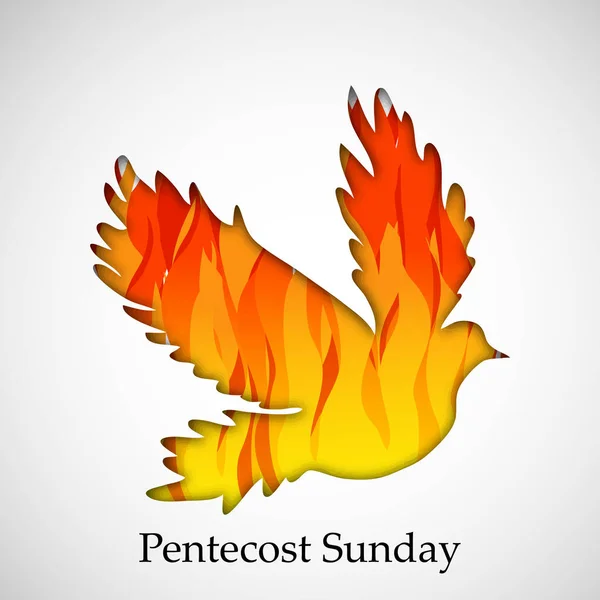 Ilustración Del Trasfondo Del Domingo Pentecostés — Vector de stock