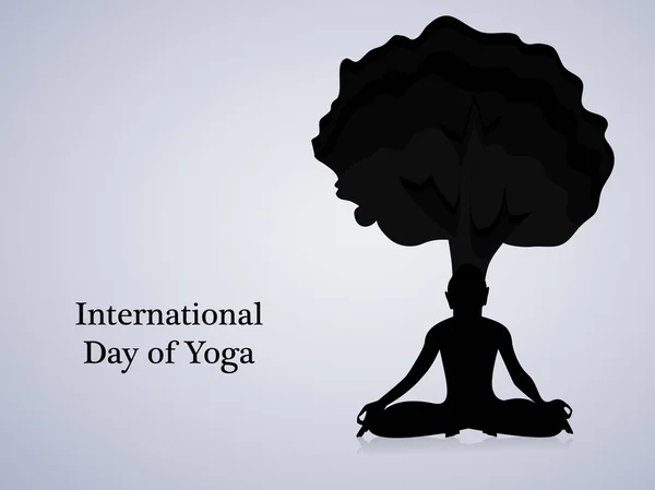 Illustrazione di elemento per la giornata internazionale di Yoga — Vettoriale Stock