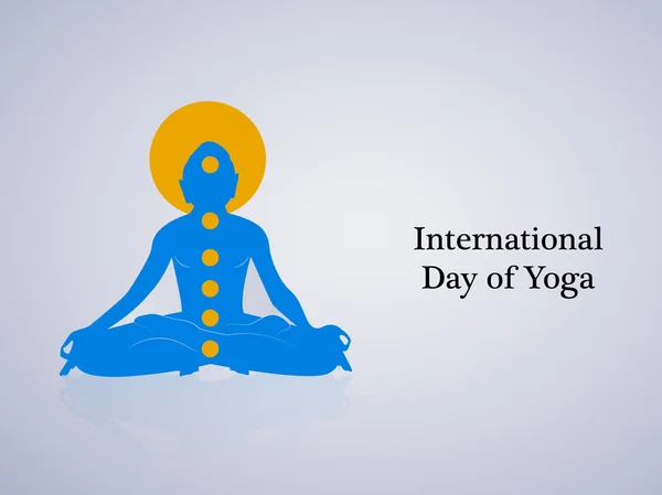 Illustrazione di elemento per la giornata internazionale di Yoga — Vettoriale Stock