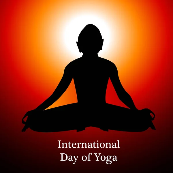 Ilustración del elemento para el Día Internacional del Yoga — Archivo Imágenes Vectoriales