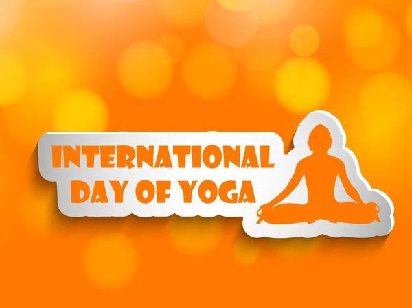 Illustrazione di elemento per la giornata internazionale di Yoga — Vettoriale Stock