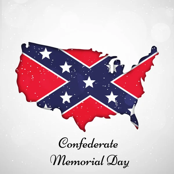 Obrázek Prvků Konfederační Pamětní Den Pozadí — Stockový vektor