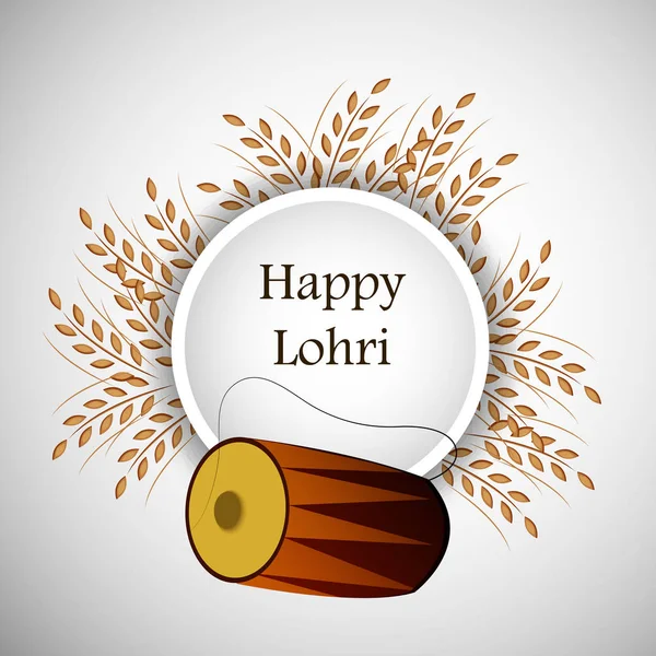 Illusztráció Hindu Fesztivál Lohri Háttér — Stock Vector