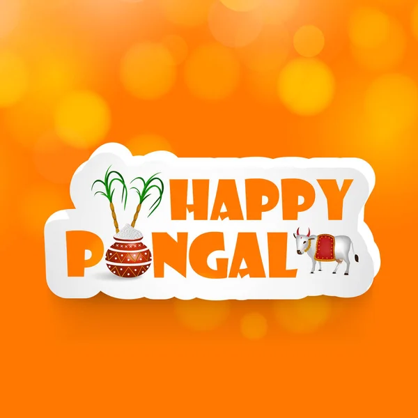 Illustration Festival Indien Fond Pongal — Image vectorielle
