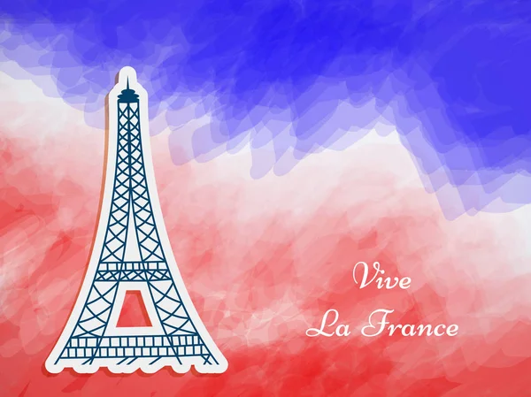 Απεικόνιση στοιχείων για το φόντο της εθνική εορτή της Γαλλίας — Διανυσματικό Αρχείο
