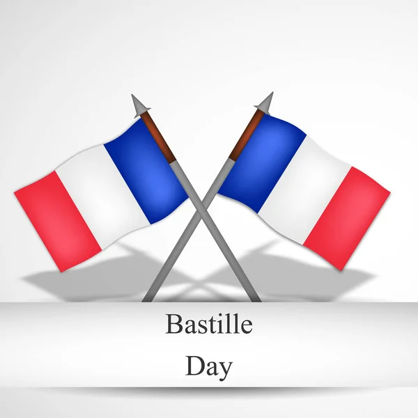 Ilustração de elementos para o fundo do Dia da Bastilha da França — Vetor de Stock