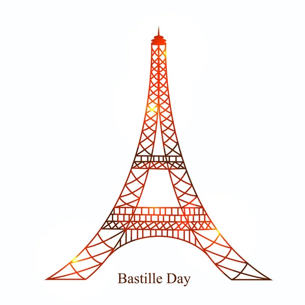 Ілюстрація того, елементи для фону Франції день взяття Бастилії — стоковий вектор