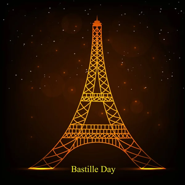 Ilustração de elementos para o fundo do Dia da Bastilha da França — Vetor de Stock