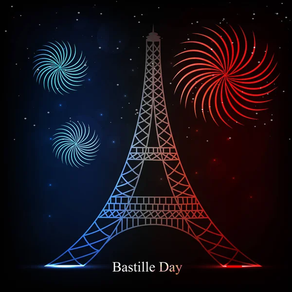 Illustration of elements for France Bastille Day background — Stock Vector