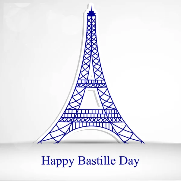 Ilustración de elementos para Francia Bastille Day background — Archivo Imágenes Vectoriales