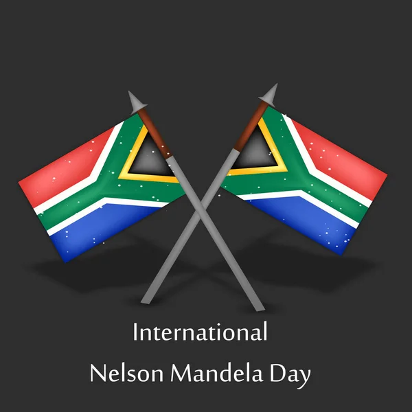 Ilustración del Día Internacional de Nelson Mandela Antecedentes — Vector de stock