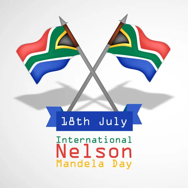 Ilustración del Día Internacional de Nelson Mandela Antecedentes — Vector de stock