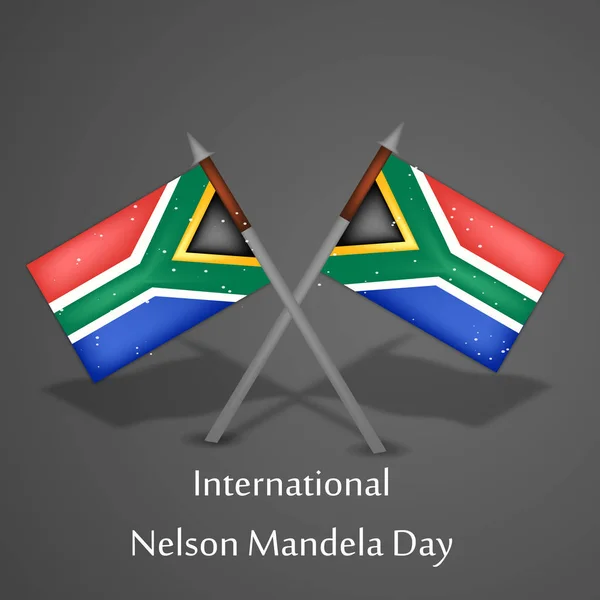 Ilustración del Día Internacional de Nelson Mandela Antecedentes — Vector de stock