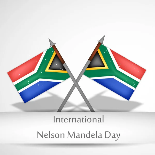 Ilustración del Día Internacional de Nelson Mandela Antecedentes — Vector de stock