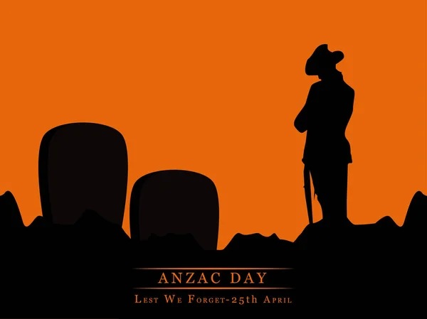 Anzac Day background — Stock Vector