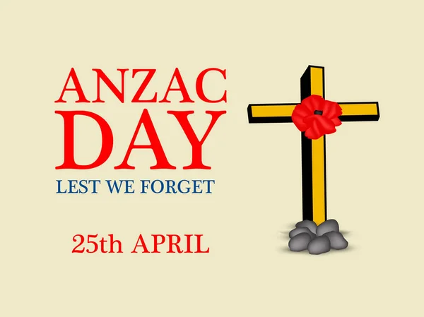 Anzac Fondo del día — Vector de stock