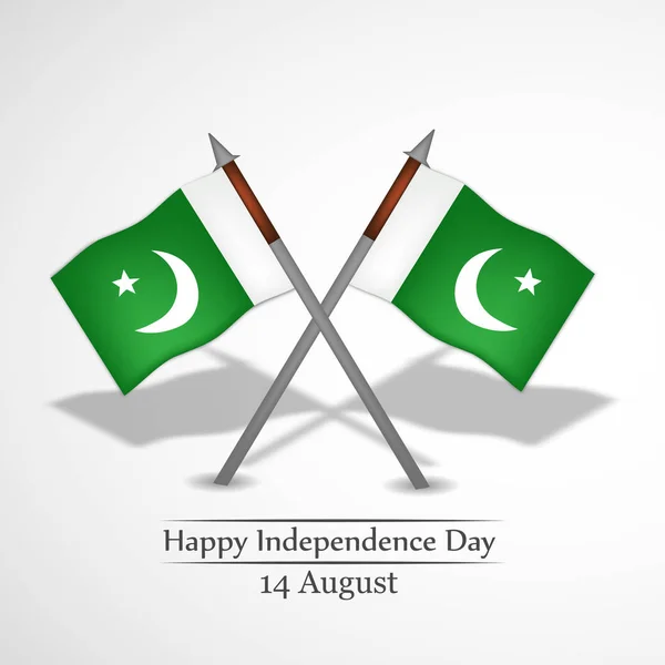 8月14日巴基斯坦独立日背景插图 — 图库矢量图片