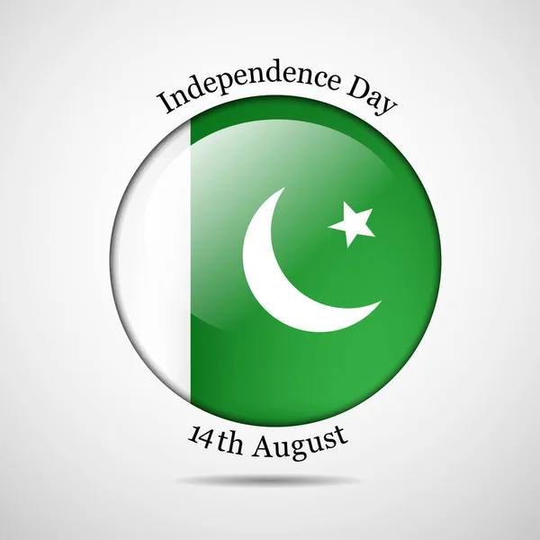 Ilustração do Dia da Independência do Paquistão fundo 14 de agosto — Vetor de Stock