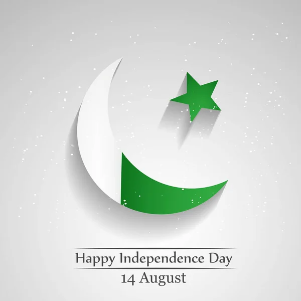 Ilustração do Dia da Independência do Paquistão fundo 14 de agosto — Vetor de Stock