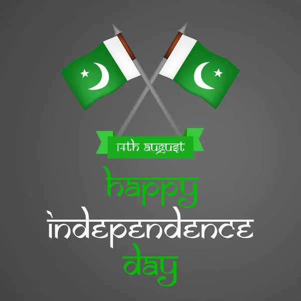Иллюстрация Дня независимости Пакистана 14 августа — стоковый вектор