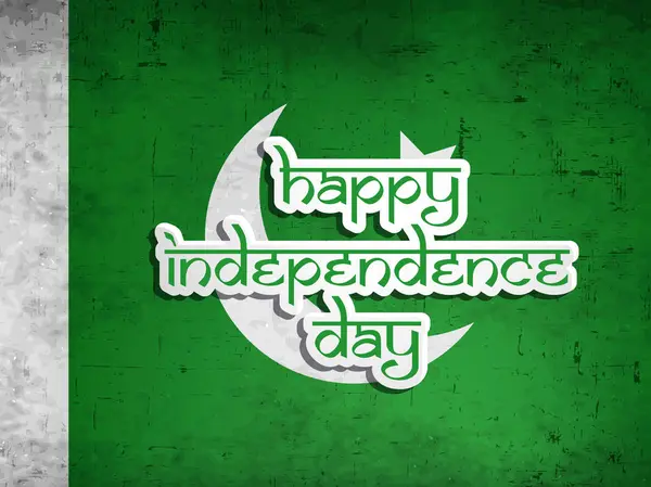8月14日パキスタン独立記念日背景のイラスト — ストックベクタ