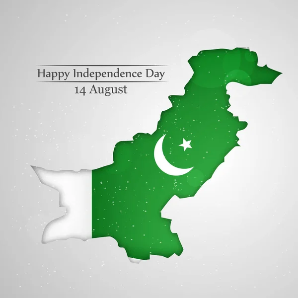 8 월 파키스탄 독립 기념일 배경 14 일의 그림 — 스톡 벡터