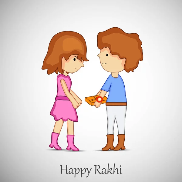 Ilustración del Festival Hindú Raksha Bandhan Fondo — Archivo Imágenes Vectoriales