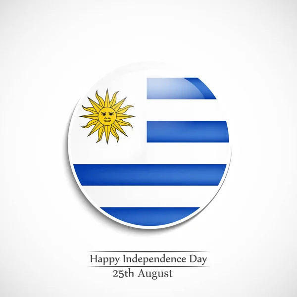 Ilustração do Dia da Independência do Uruguai fundo 25 de agosto — Vetor de Stock