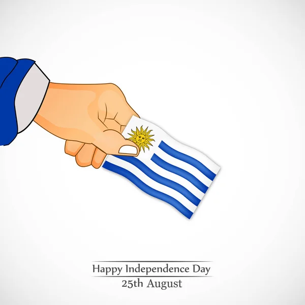 Ilustração do Dia da Independência do Uruguai fundo 25 de agosto — Vetor de Stock