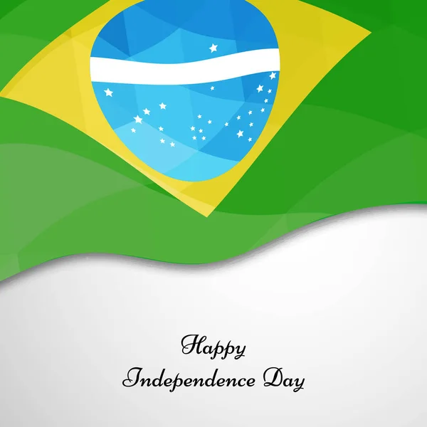 Ilustração do Brasil Bandeira para o Dia da Independência do Brasil — Vetor de Stock