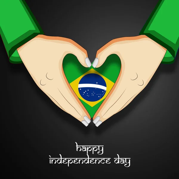 Ilustración de elementos para el Día de la Independencia de Brasil — Vector de stock