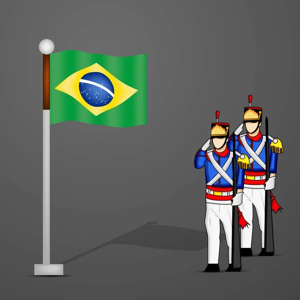 Ilustración de elementos para el Día de la Independencia de Brasil — Vector de stock