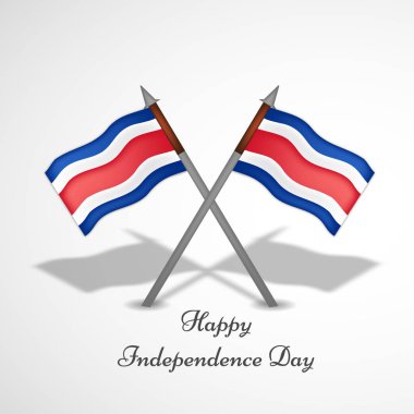 Kosta Rika bayrak çizimi için Bağımsızlık günü