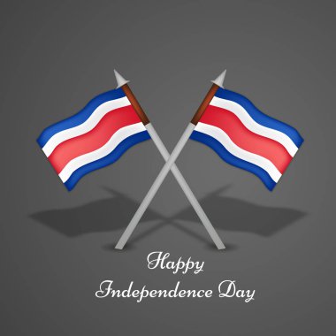 Kosta Rika bayrak çizimi için Bağımsızlık günü