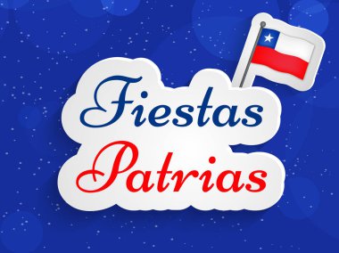 Illustration of Chile Flags for Fiestas Patrias celebrations clipart