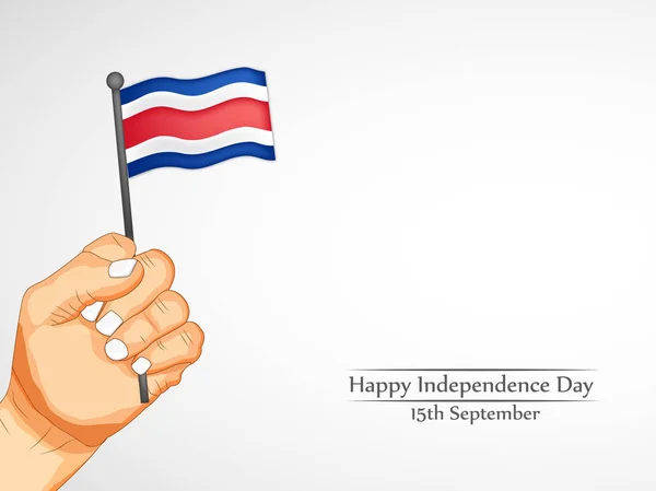 Costa Rica zászló illusztrációja a függetlenség napja — Stock Vector