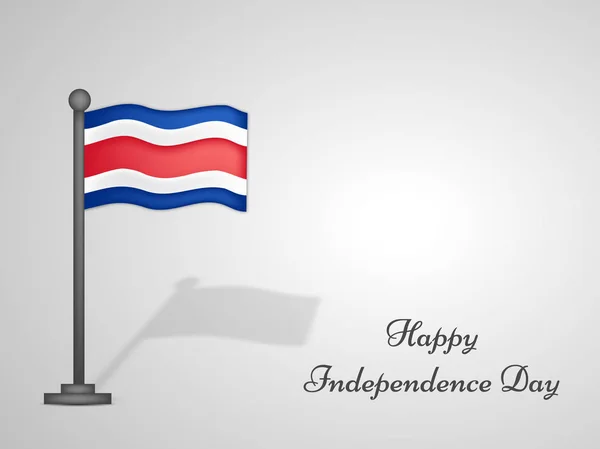 Ilustración del Día de la Bandera de Costa Rica para la Independencia — Archivo Imágenes Vectoriales