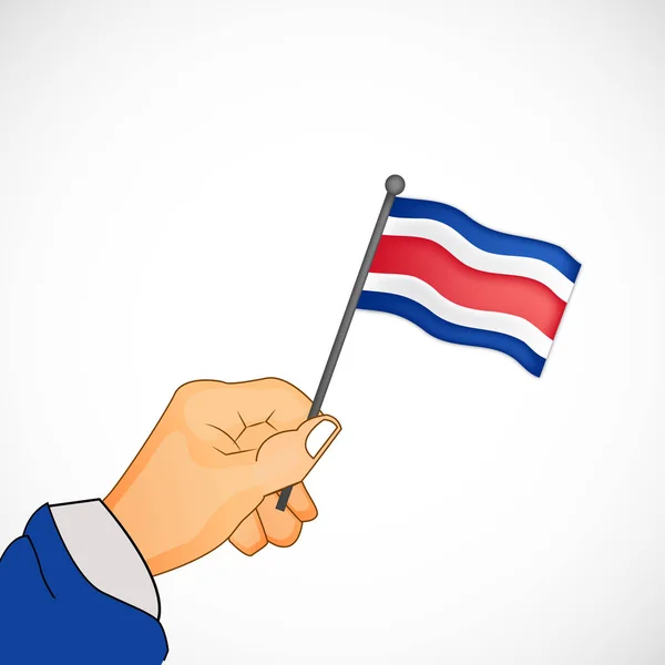 Steagul Costa Rica pentru Ziua Independenței — Vector de stoc