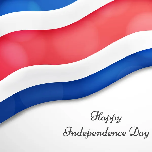 Ilustrasi Bendera Kosta Rika untuk Hari Kemerdekaan - Stok Vektor
