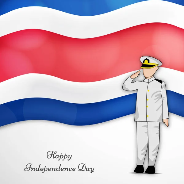Иллюстрация флага Коста-Рики ко Дню независимости — стоковый вектор