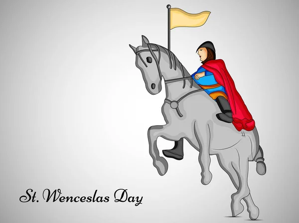 Ilustración de los antecedentes del día de San Wenceslao de la República Checa — Vector de stock