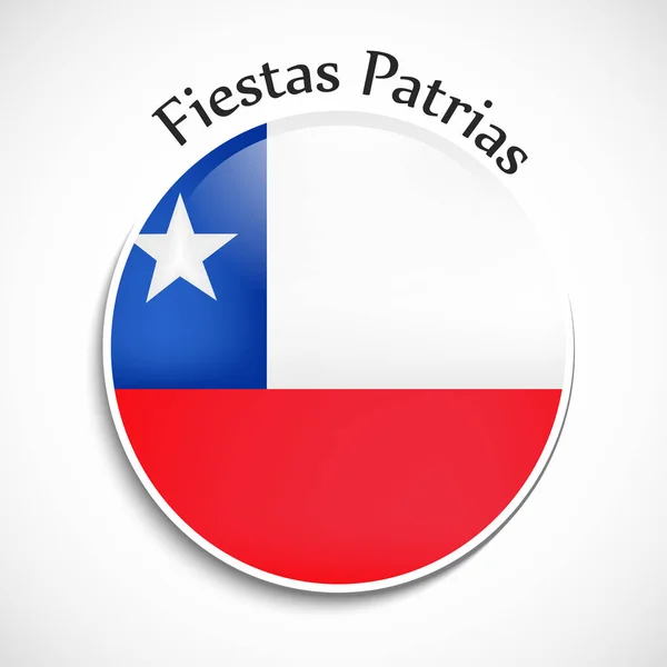Illustrazione del Cile Bandiere per le Feste Celebrazioni del Patrias — Vettoriale Stock